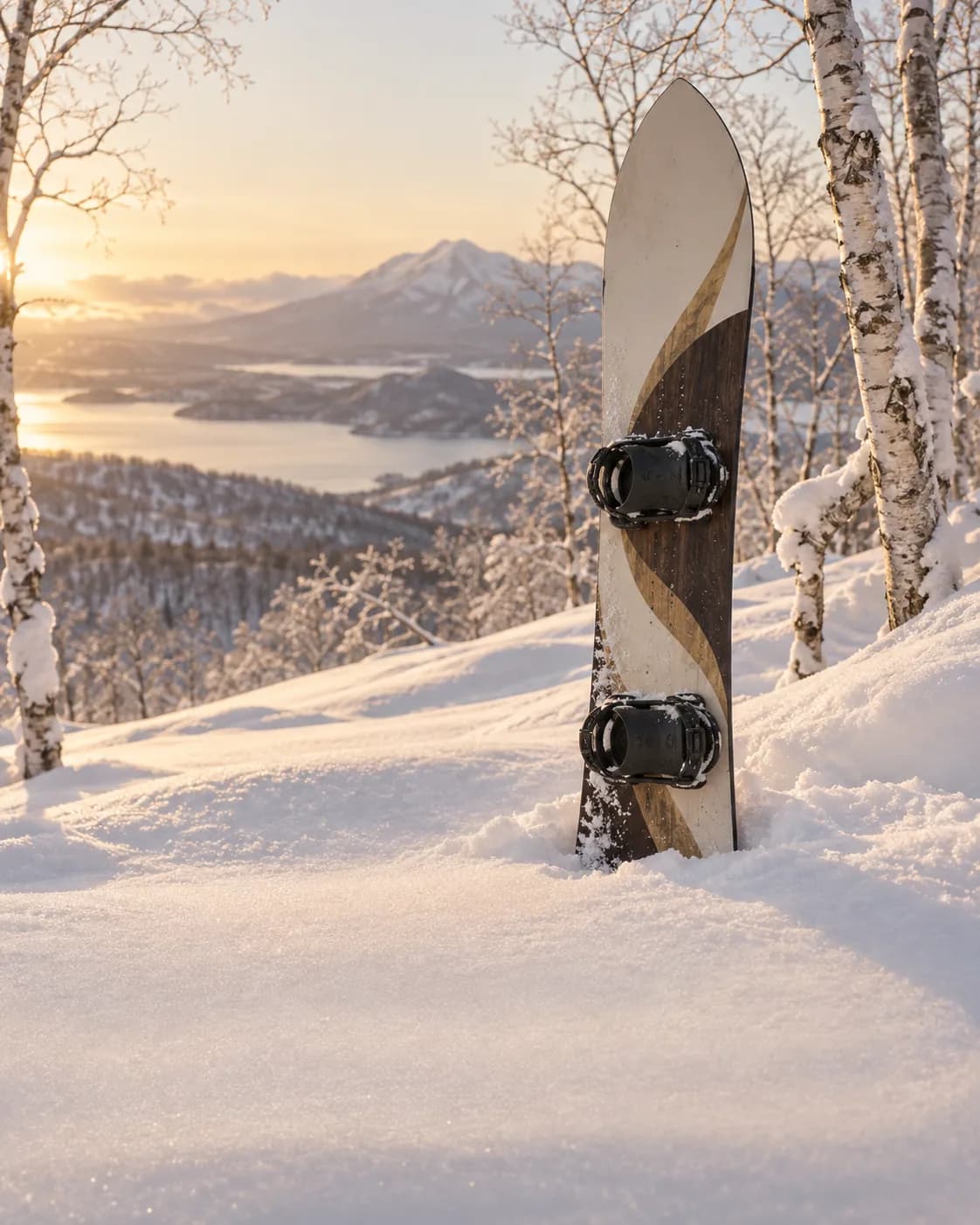 北海道粉雪林間的 Powder 單板租借裝備